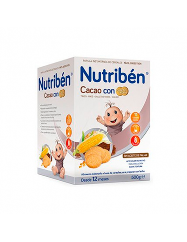 NUTRIBEN CACAO CON GALLETAS MARIA 500 GR