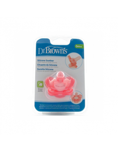 CHUPETE DR BROWN SILI 1 PIEZA ROSA 0-6 M