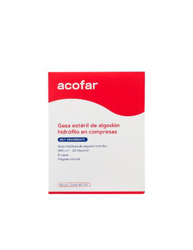 COMPRESAS GASA ESTERIL ACOFAR 100 UND